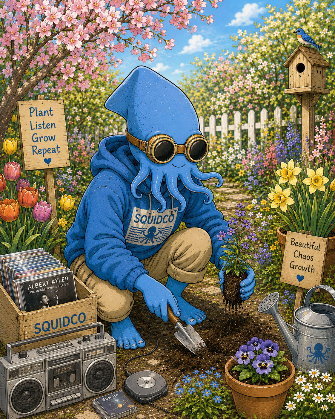 Squidco In The Garden