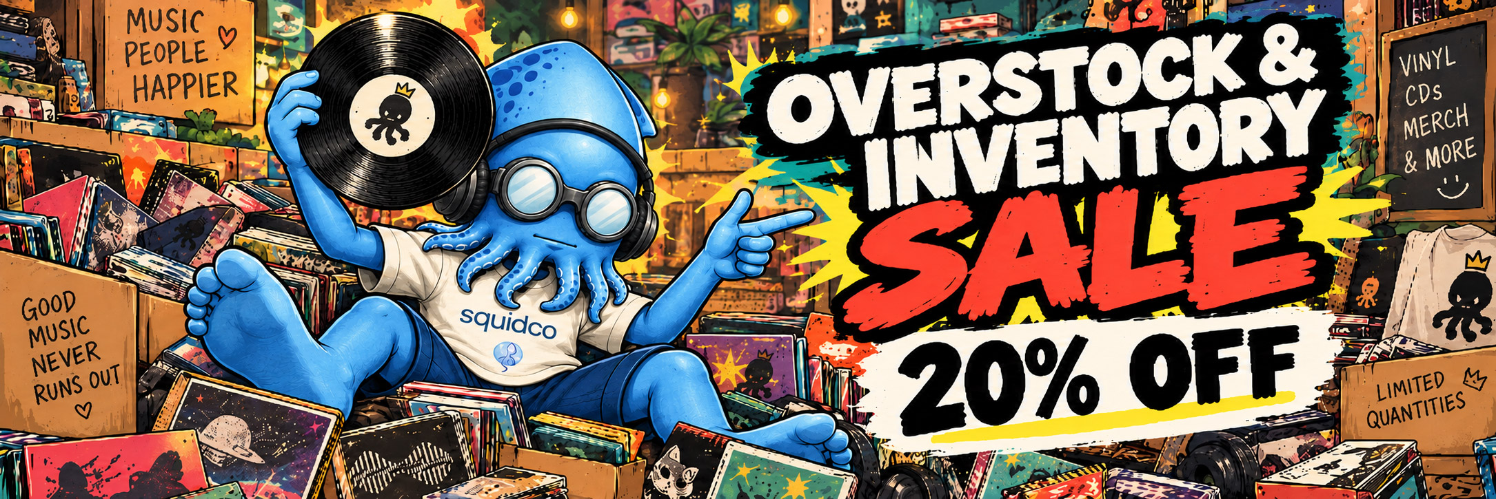 Squidco Overstock & Inventory Sale � 20% Off
